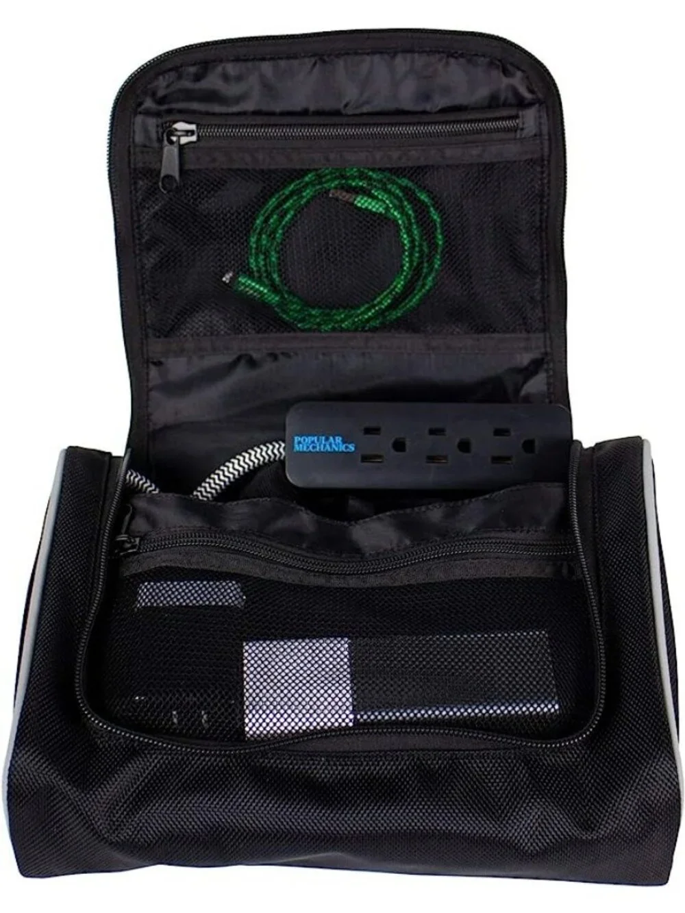 Popular Mechanics Tech Travel Bag Organizer 3 Outlet Power Strip Electronics Cas
